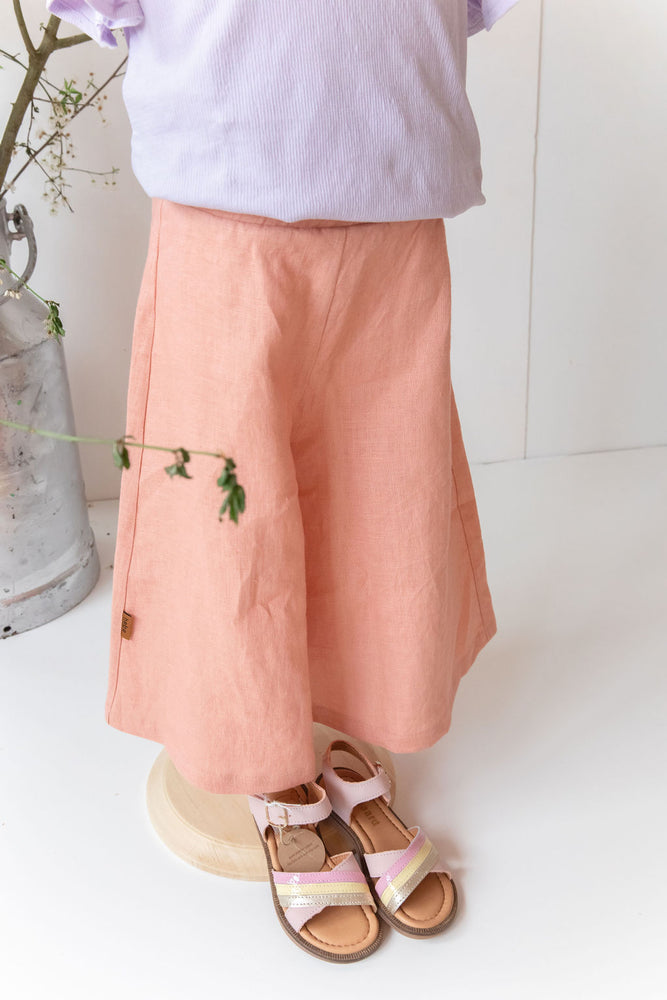 Pants linen pink