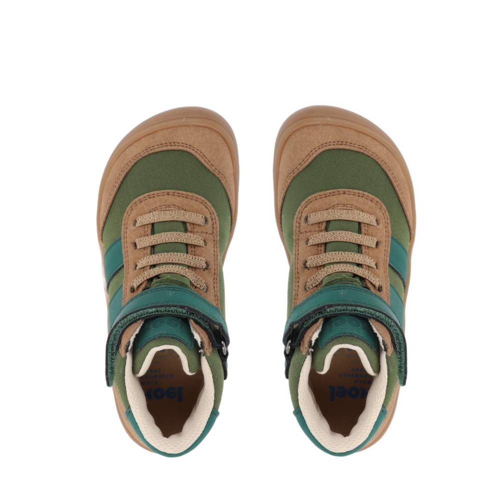 Barefoot Kids Ankle Boots KOEL - Daniel Vegan Tex Green Green