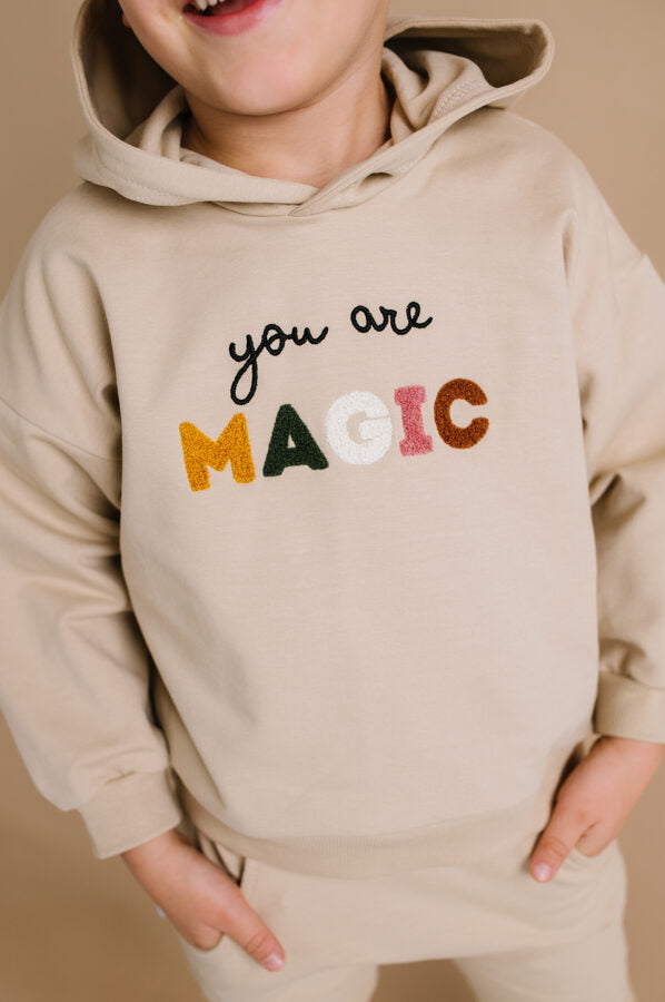 Warm hoodie - You are Magic - Sand