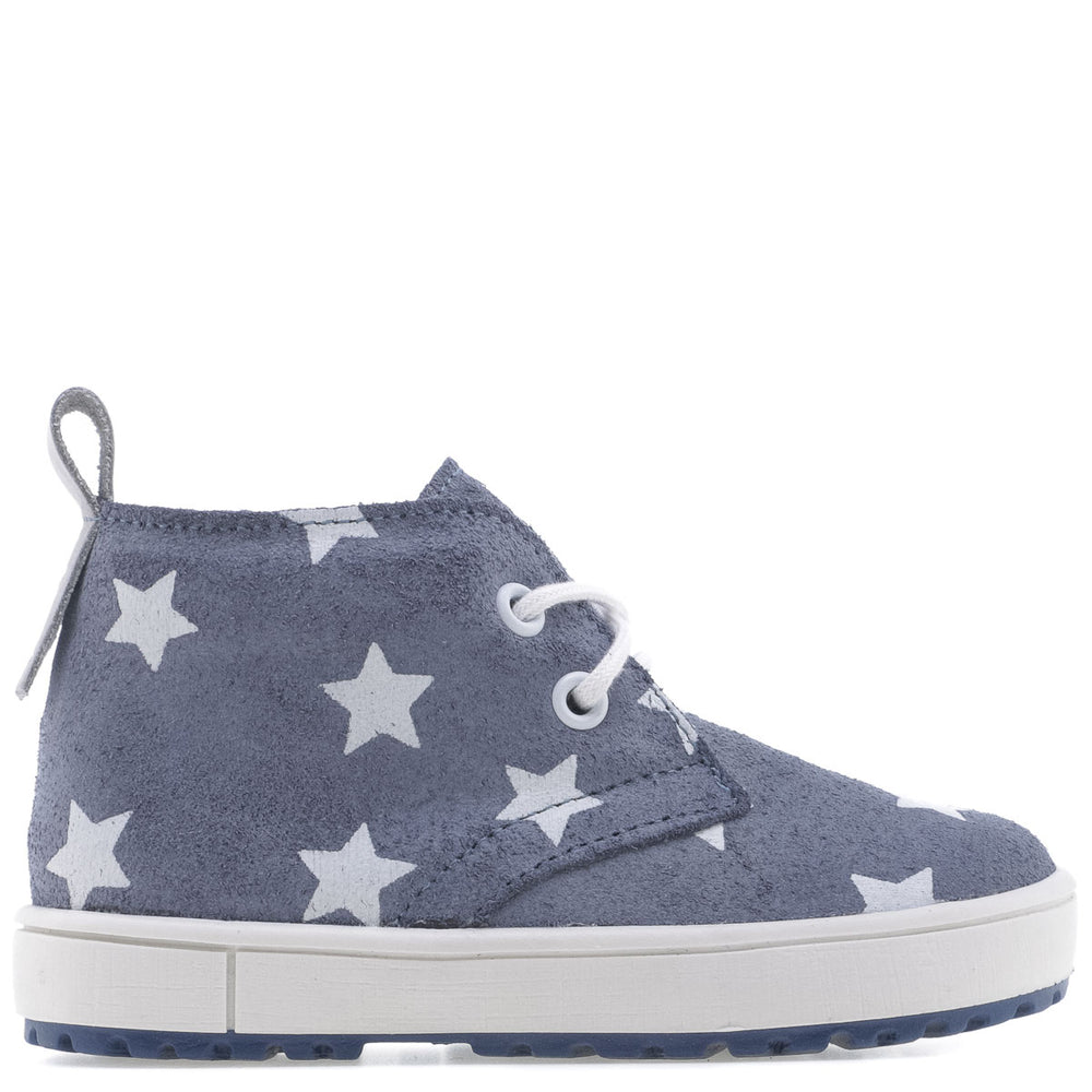 (2485/2494) Emel blue stars Lace Up Trainers