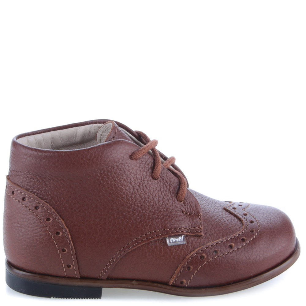 (1432A-11) Emel classic first shoes Brown brogue