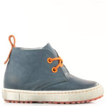 (2150-3/2242-3) Navy Orange Lace Up Trainers