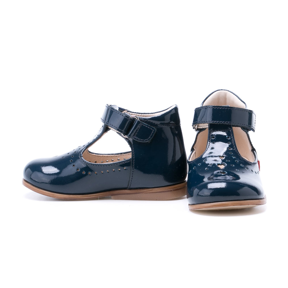(2385B-5) Navy patent Half-Open Shoes - MintMouse (Unicorner Concept Store)