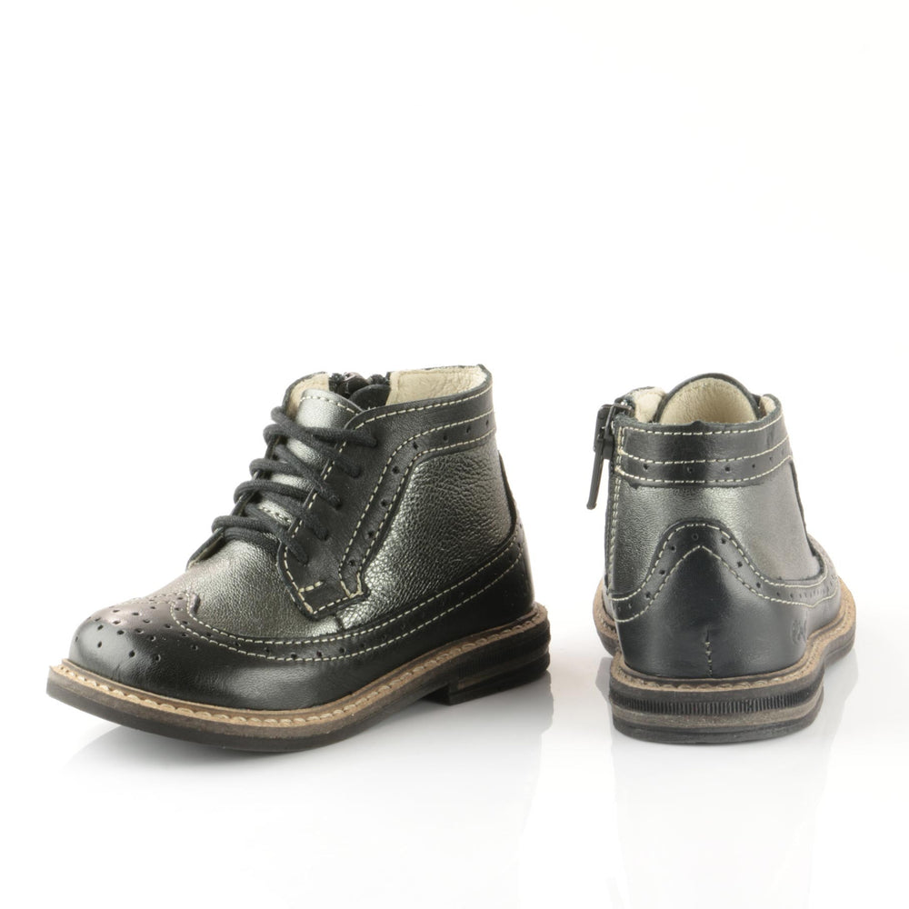 Emel Black Brogue Lace Up Boots (2608A-5) - MintMouse (Unicorner Concept Store)