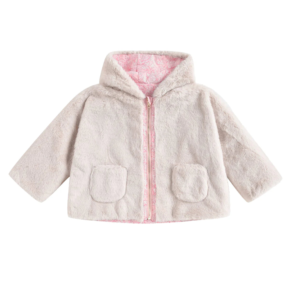 Reversible Coat Felvet - Pink Mountain Avens
