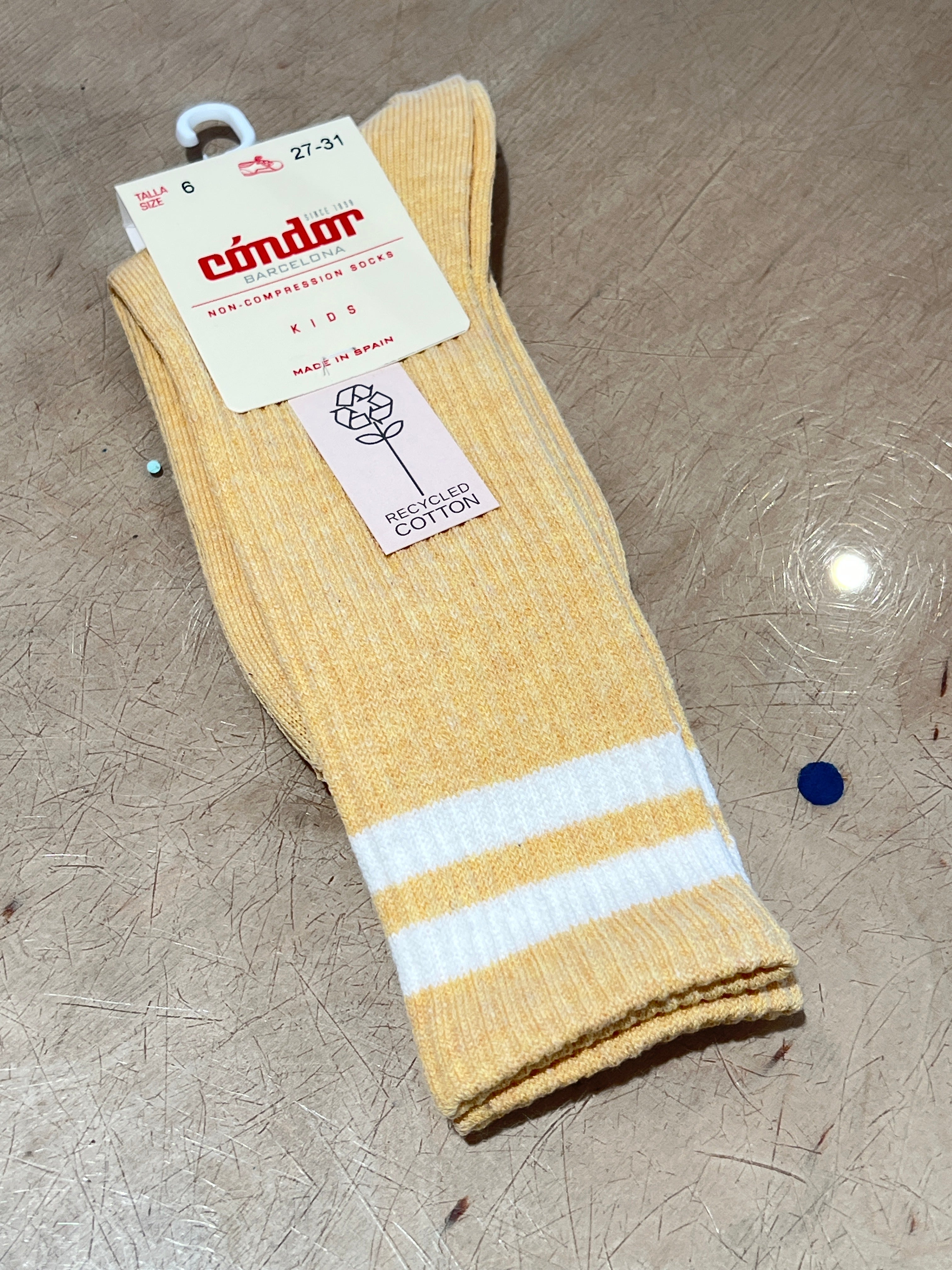 Knee socks in recycled cotton with two stripes 2649 / 2 color 071 - MintMouse (Unicorner Concept Store)