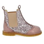 Chelsea boots  with brogue lace pattern - Faded Rose / Blossom