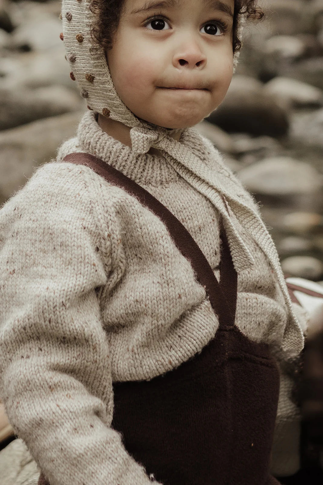 Teddy Warmy Footless Cotton tights - Chocolate Brown