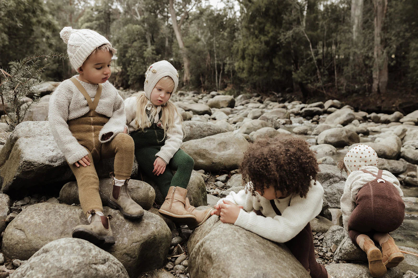 Teddy Warmy Footless Cotton tights - Chocolate Brown