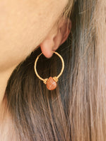 OLYMPE hoop earrings: Goldstone