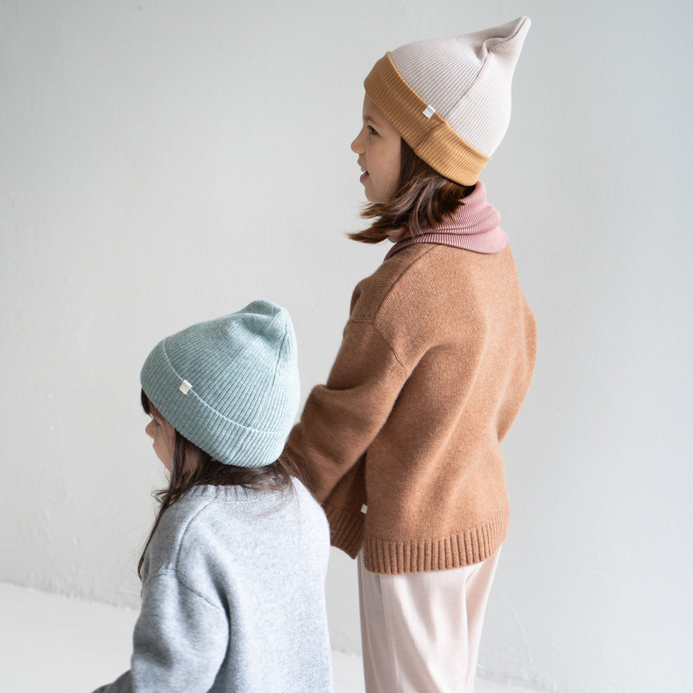 (10004) Arvid-contrast - Merino wool - Beige