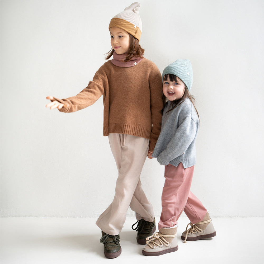 (10004) Arvid-contrast - Merino wool - Beige