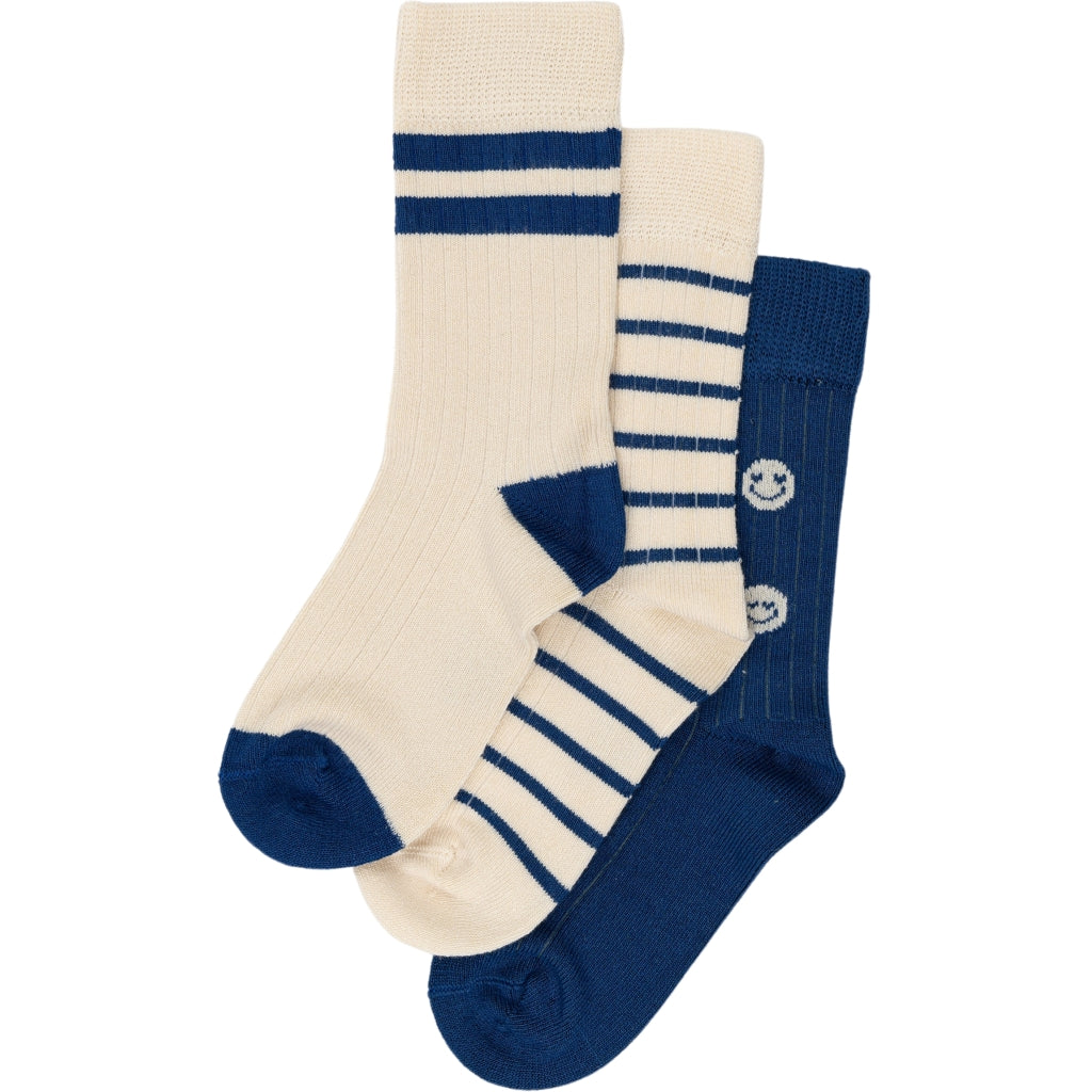 MP31 Bamboo Sock Cobalt mix  3-pack - MintMouse (Unicorner Concept Store)
