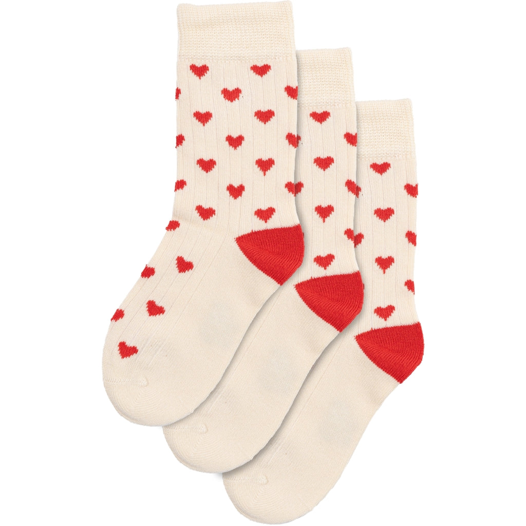 MP55 Minipop Bamboo heart socks 3 pack - MintMouse (Unicorner Concept Store)