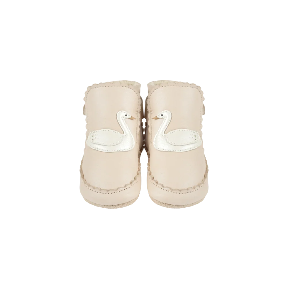 Niv Booties | Swan | Powder Metallic Nubuck