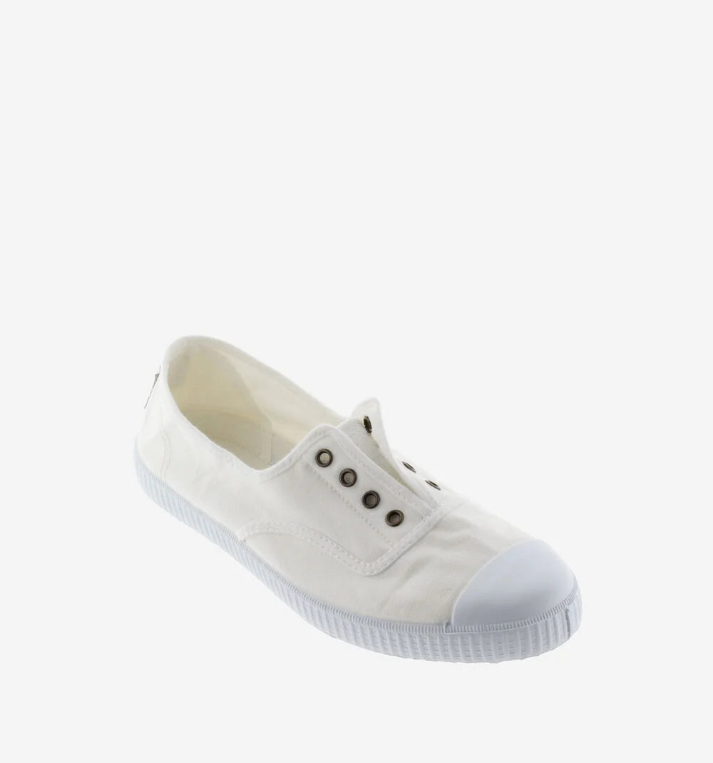 (106623) Women's canvas trainers with elastic - White - MintMouse (Unicorner Concept Store)