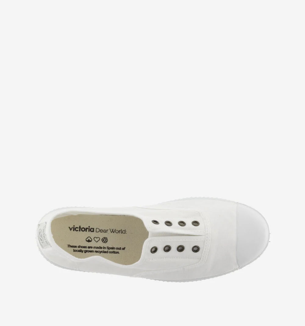 (106623) Women's canvas trainers with elastic - White - MintMouse (Unicorner Concept Store)