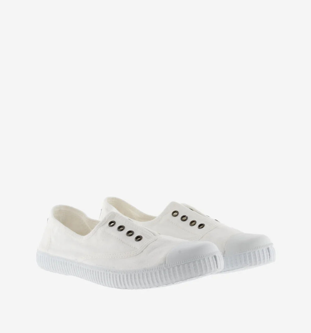 (106623) Women's canvas trainers with elastic - White - MintMouse (Unicorner Concept Store)