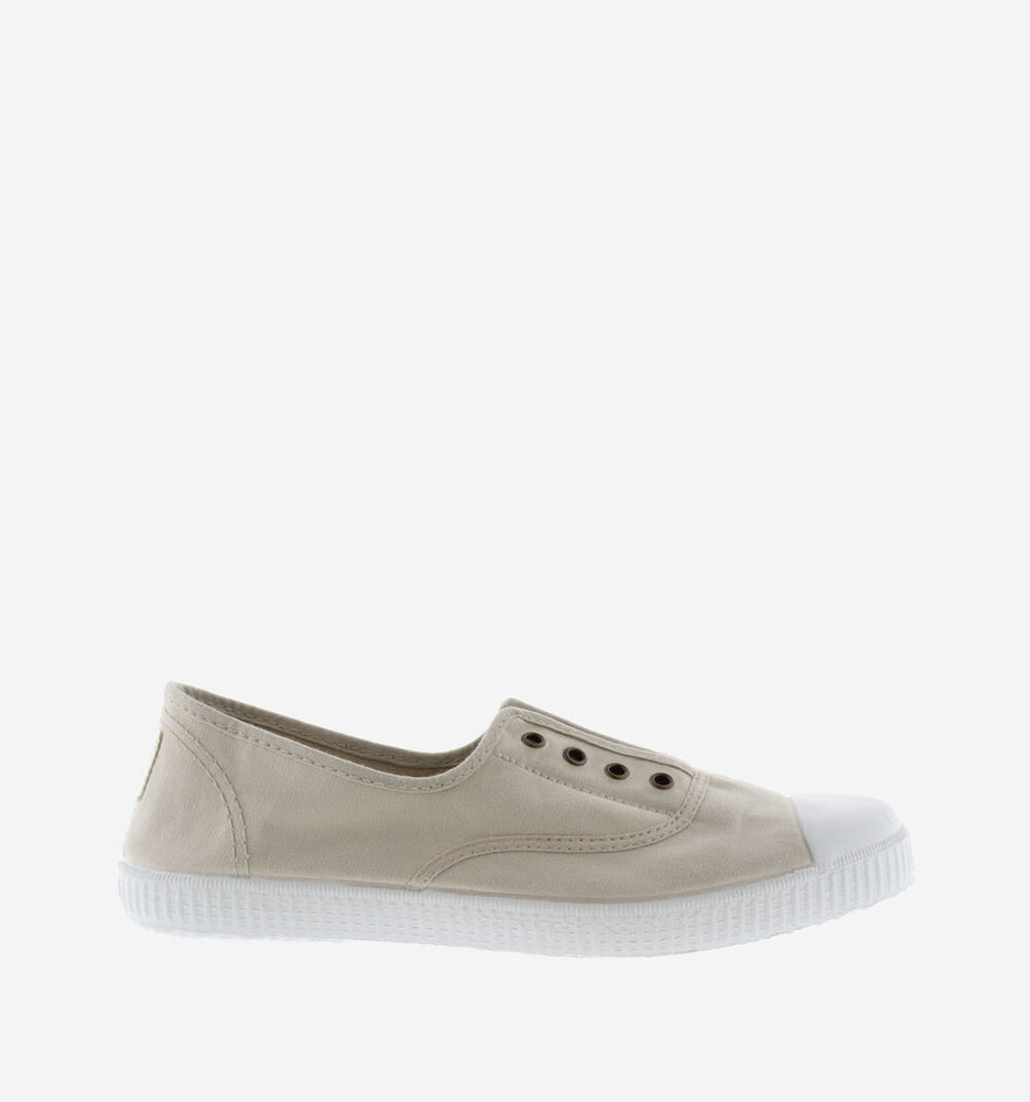 (106623) Women's canvas trainers with elastic - Hielo