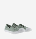 (106623) Women's canvas trainers with elastic - Jade