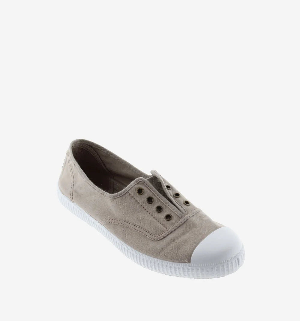 (106623) Women's canvas trainers with elastic - Beige - MintMouse (Unicorner Concept Store)