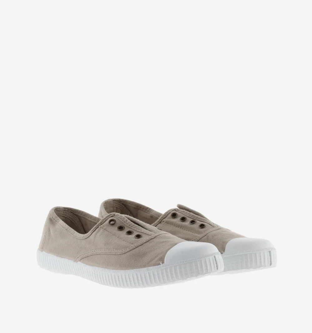 (106623) Women's canvas trainers with elastic - Beige - MintMouse (Unicorner Concept Store)
