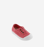 (106627) Children's canvas trainers with elastic - Coral