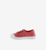 (106627) Children's canvas trainers with elastic - Coral