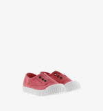 (106627) Children's canvas trainers with elastic - Coral