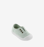 (106627) Children's canvas trainers with elastic - Melon