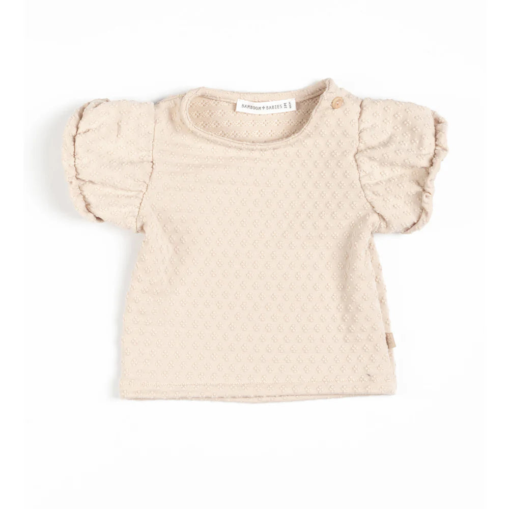 Short-sleeved balloon sleeve shirt - ALMOND CREAM 273 - MintMouse (Unicorner Concept Store)