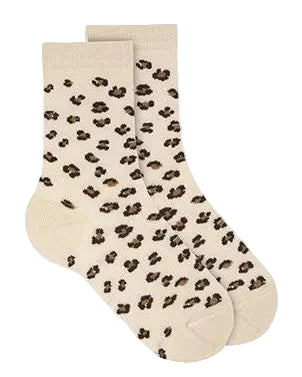 Fancy Socks with Leopard Paw Prints