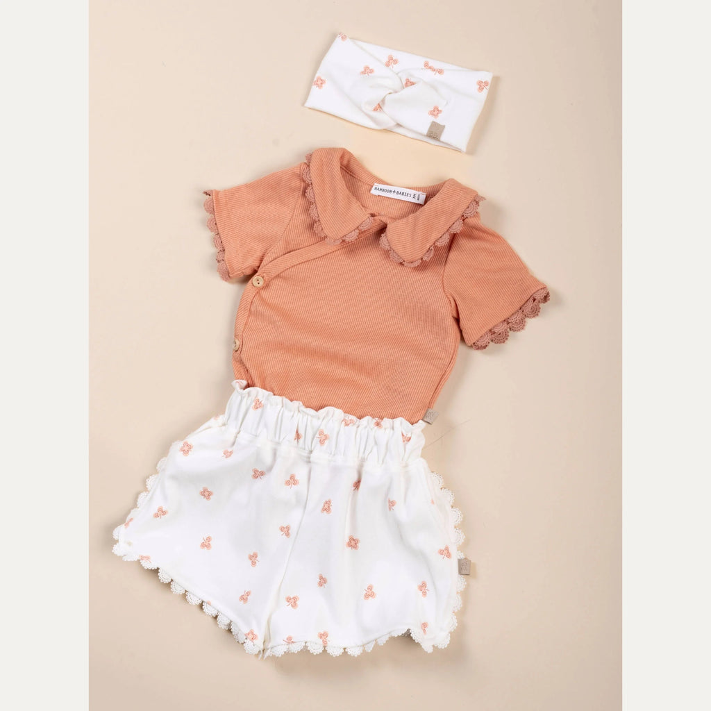 Girls' shorts with trim - LUCKY LEAVES PRINT 280 - MintMouse (Unicorner Concept Store)