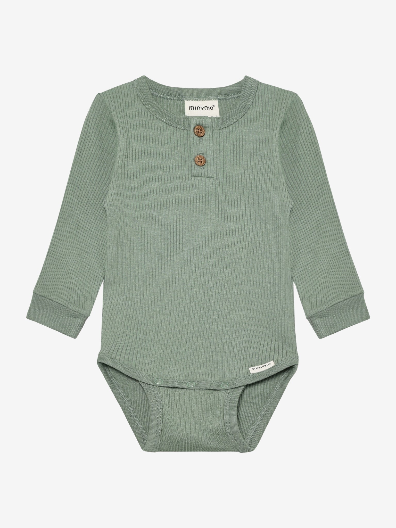 114205 Mynimo Body LS Rib - Green Lily Pad