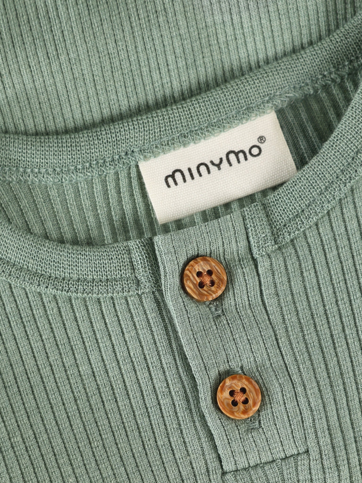 114205 Mynimo Body LS Rib - Green Lily Pad