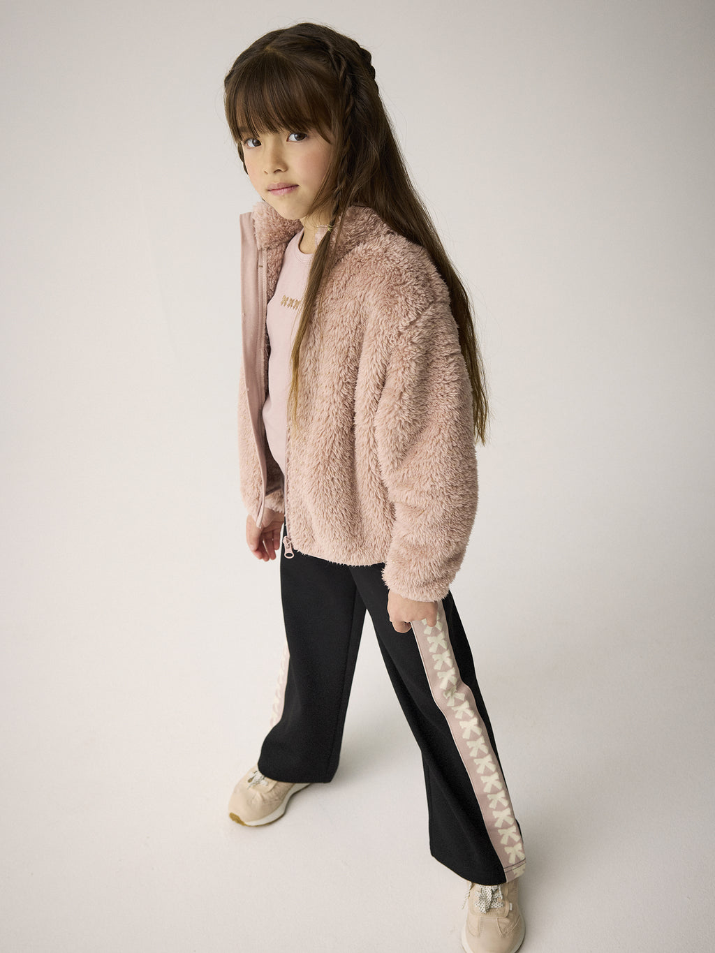 124473 Minymo Teddy Jacket Glitter - Fawn