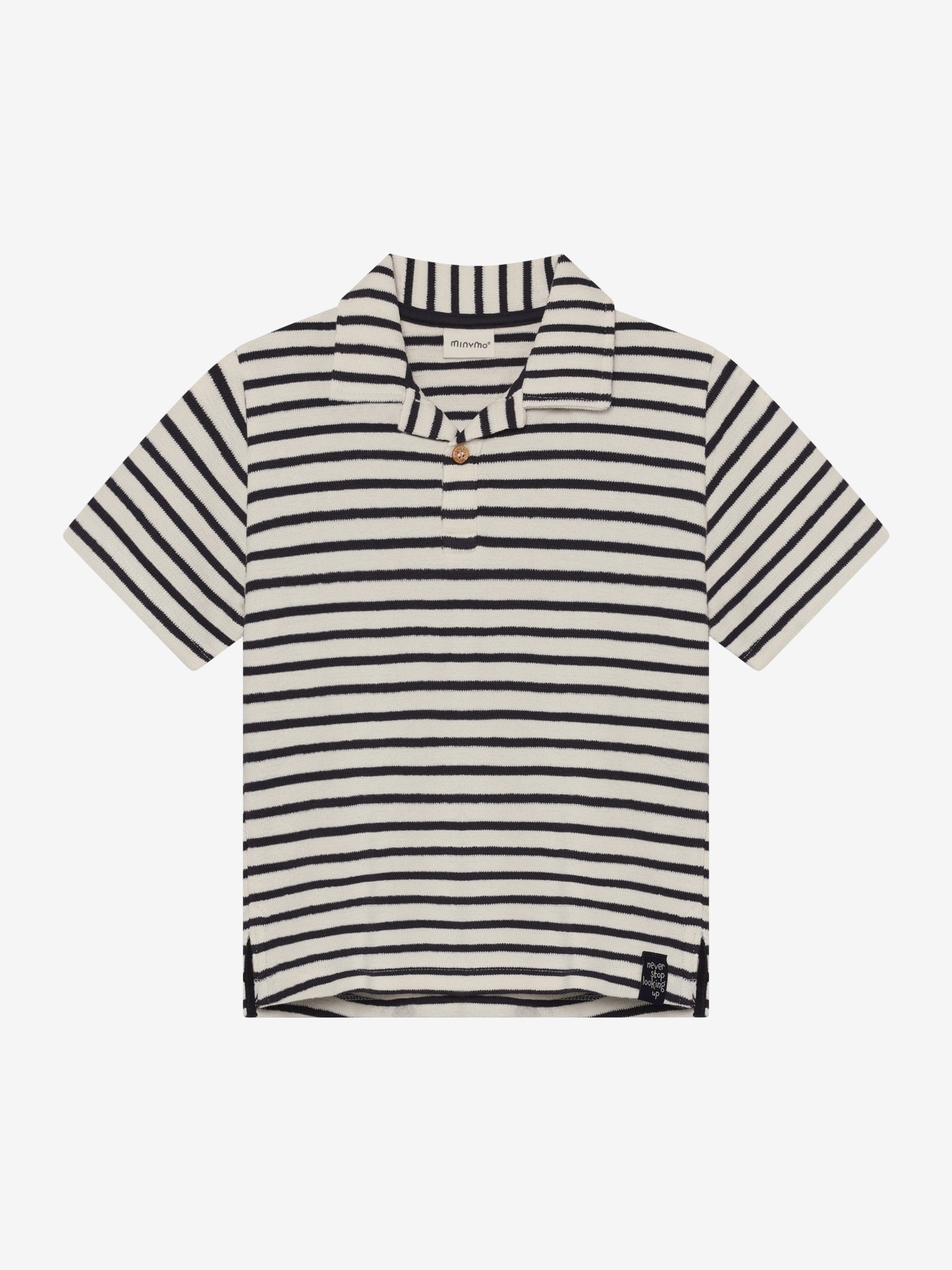 134306 Minymo - Polo T-shirt SS Y/D Vanilla Ice