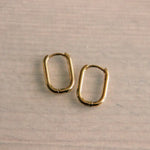 Stainless steel creole oval 16mm "basic" - gold