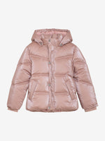 (164034) Quilted Shiny Jacket - Misty Rose