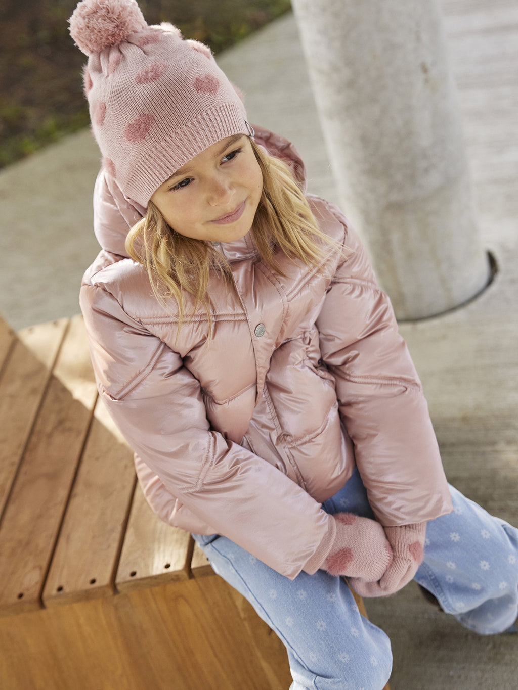 (164034) Quilted Shiny Jacket - Misty Rose - MintMouse (Unicorner Concept Store)