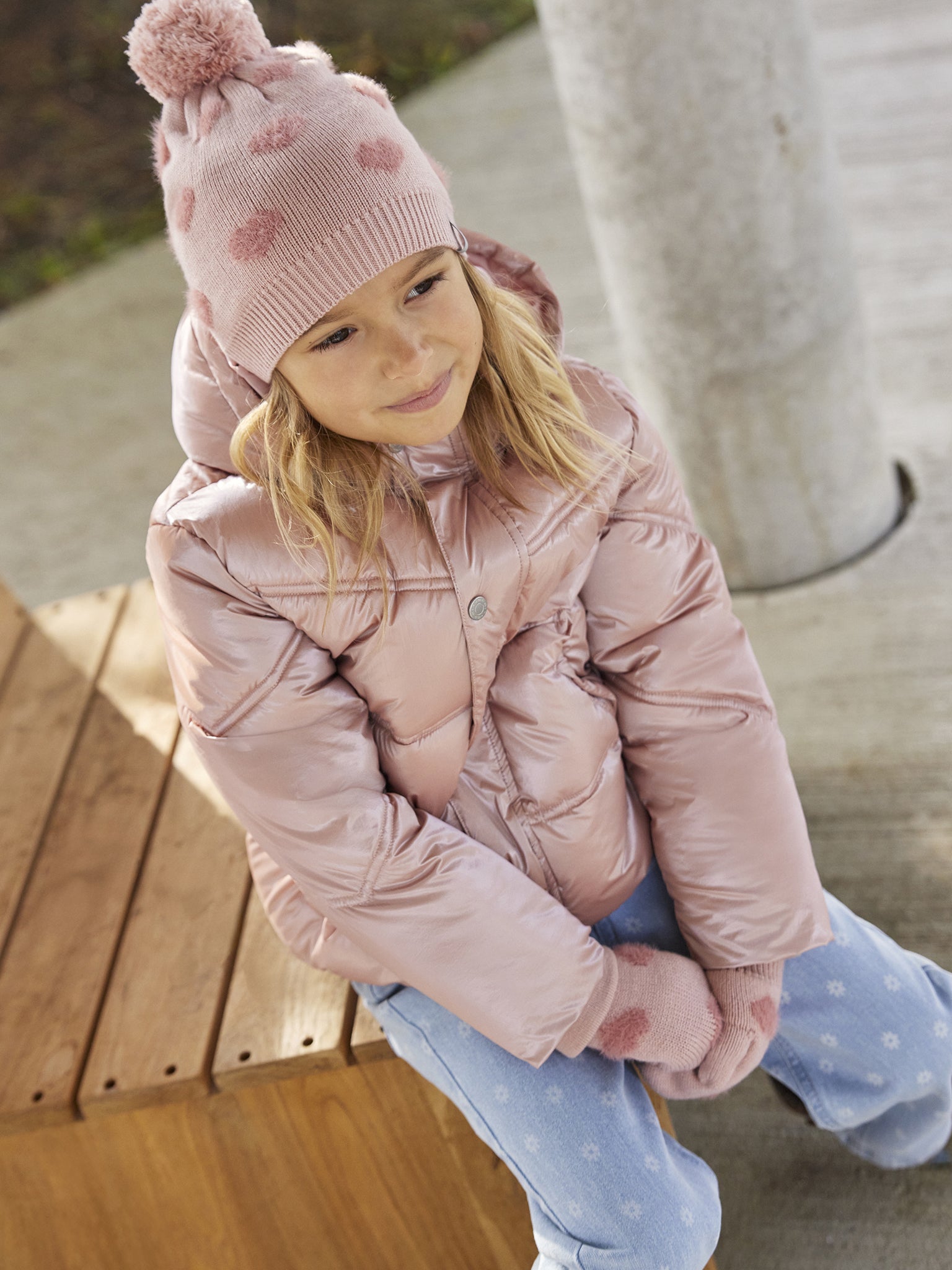 (164034) Quilted Shiny Jacket - Misty Rose - MintMouse (Unicorner Concept Store)