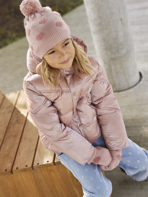 (164034) Quilted Shiny Jacket - Misty Rose - MintMouse (Unicorner Concept Store)