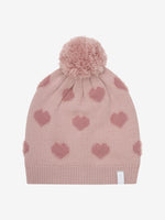 (164054) Soft Teddy Pile Knit w. hearts - Misty Rose