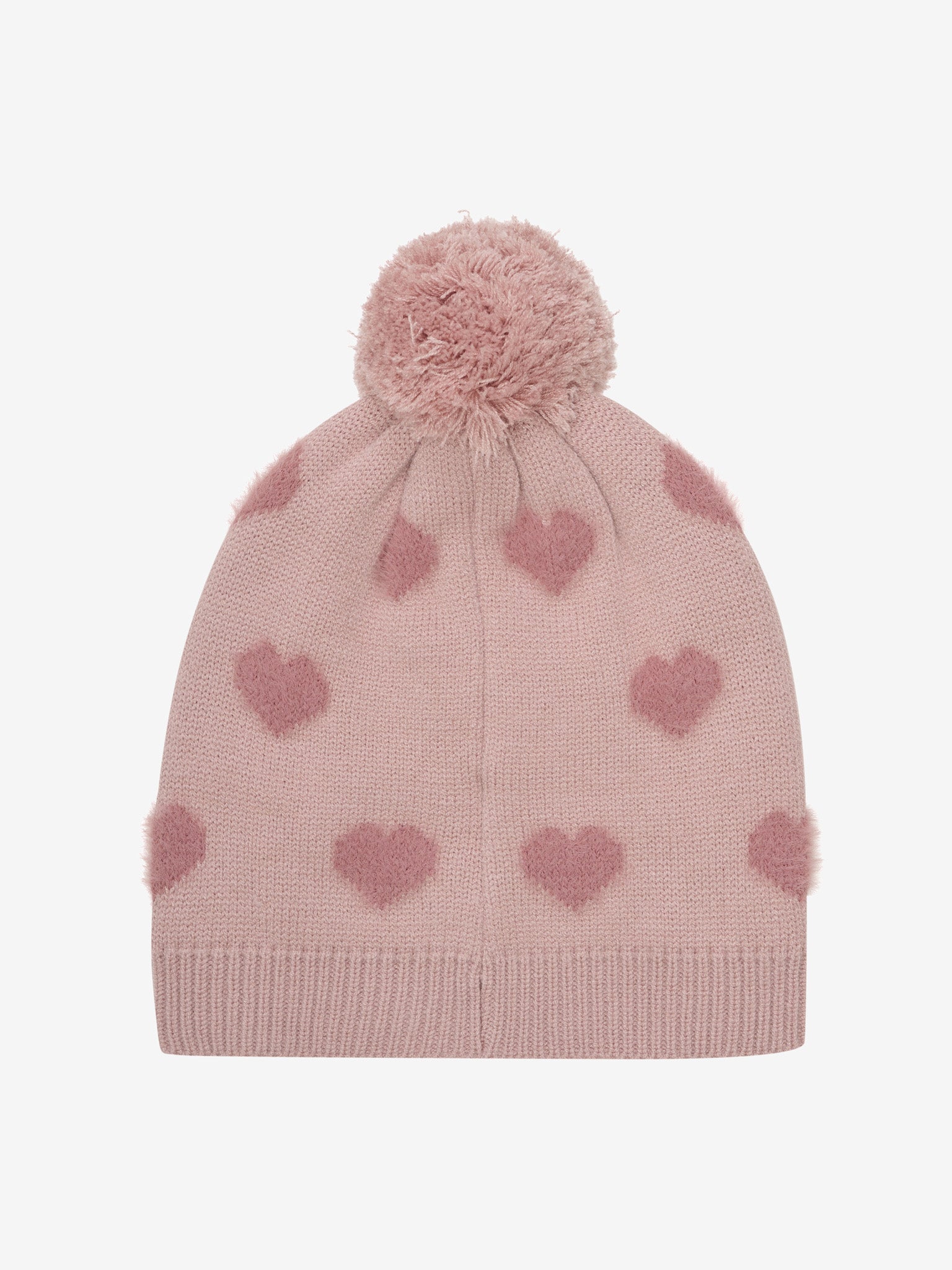 (164054) Soft Teddy Pile Knit w. hearts - Misty Rose - MintMouse (Unicorner Concept Store)