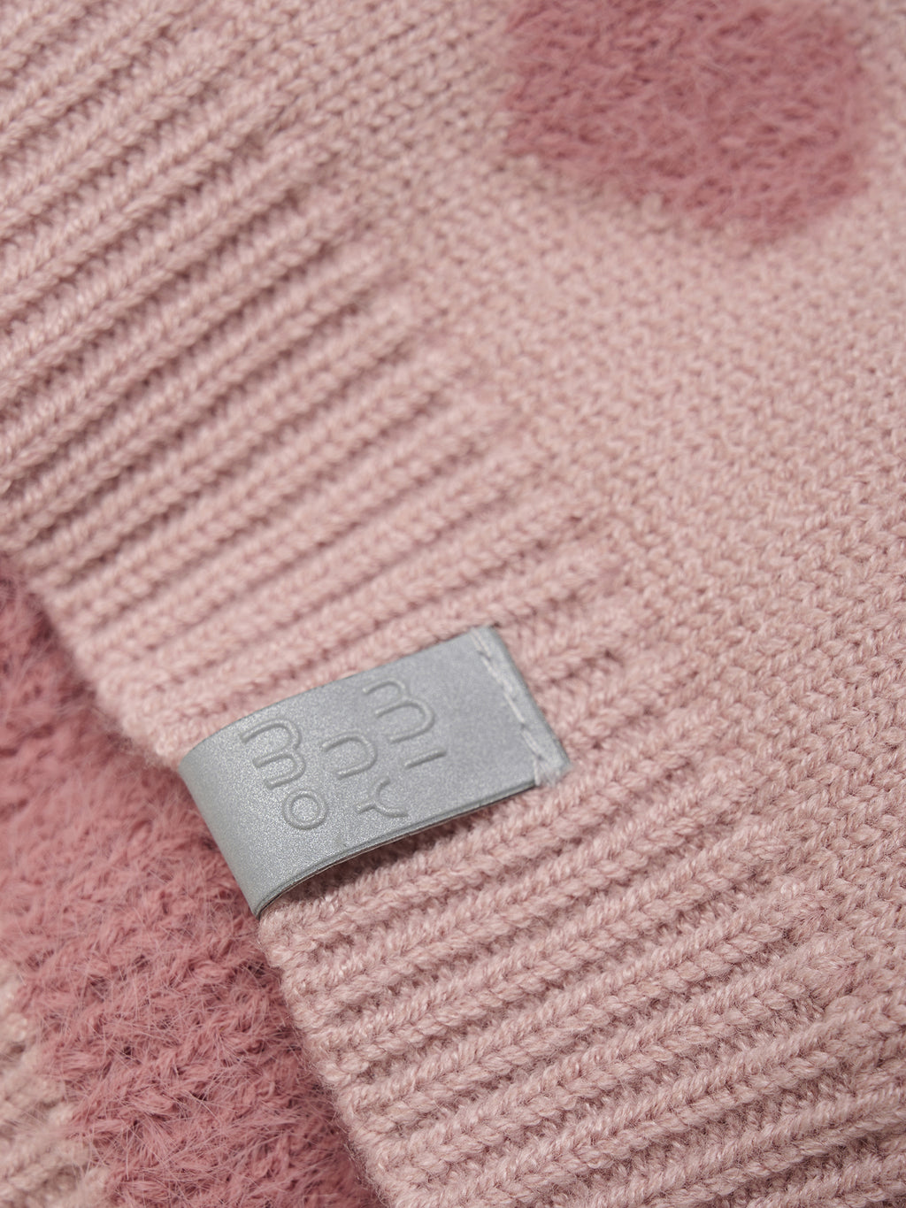 (164054) Soft Teddy Pile Knit w. hearts - Misty Rose - MintMouse (Unicorner Concept Store)