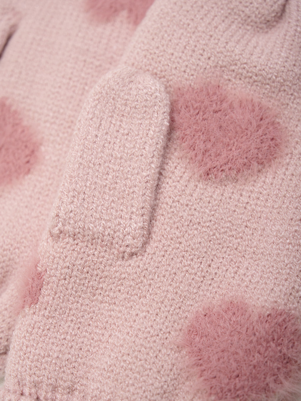 (164055) Knitted mittens soft teddy - Misty Rose - MintMouse (Unicorner Concept Store)