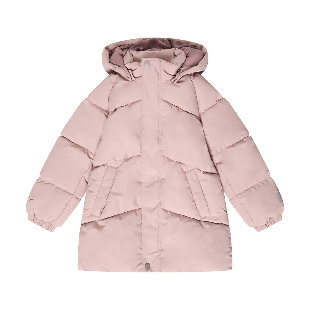 (164430-6510) Long Puffer Jacket - Fawn