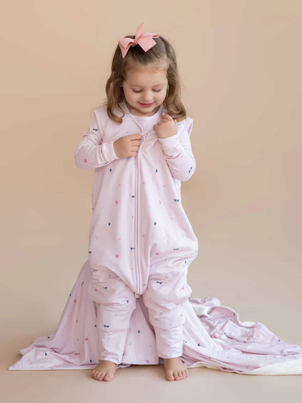 SF054 Wild Pink Bamboo Sleeping bag with feet - TOG 2.5 - MintMouse (Unicorner Concept Store)