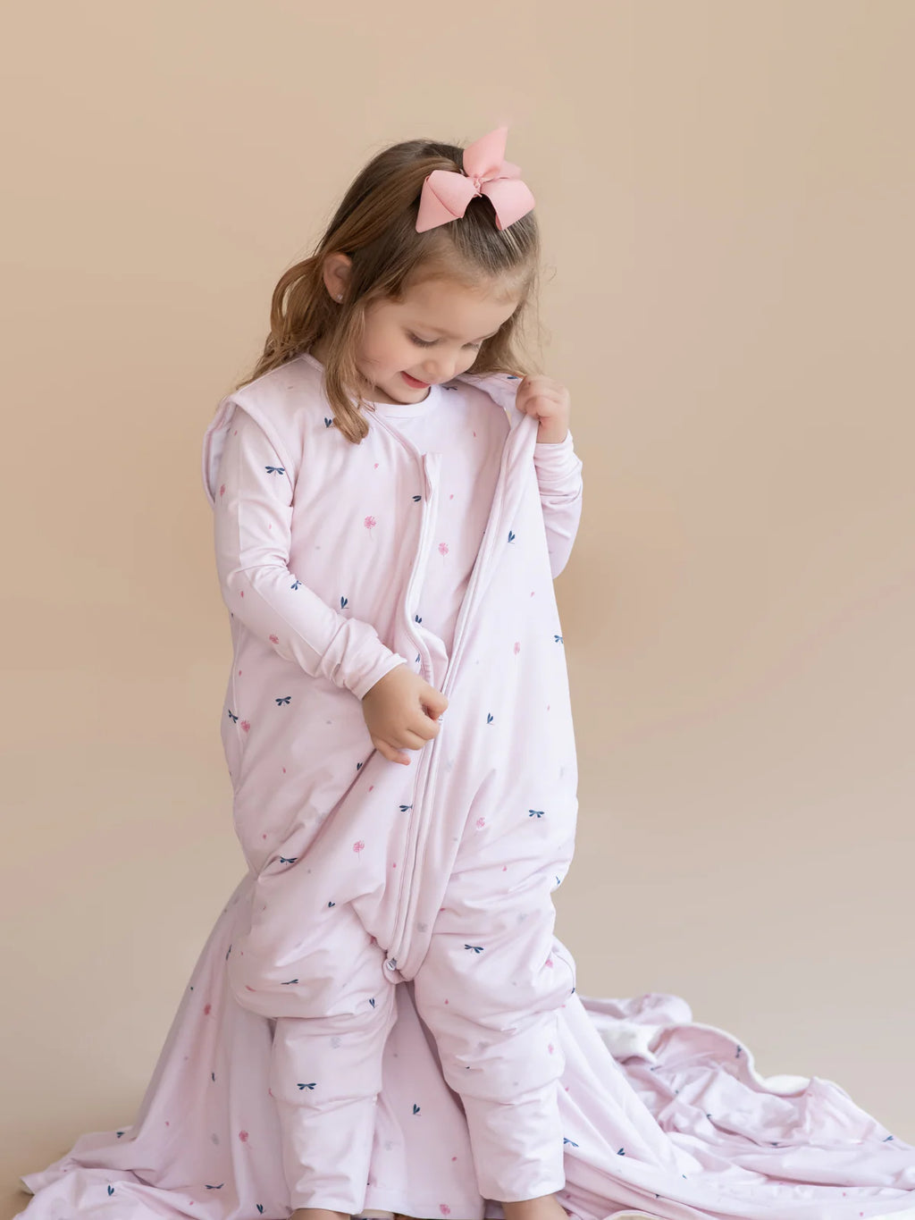 SF054 Wild Pink Bamboo Sleeping bag with feet - TOG 2.5 - MintMouse (Unicorner Concept Store)