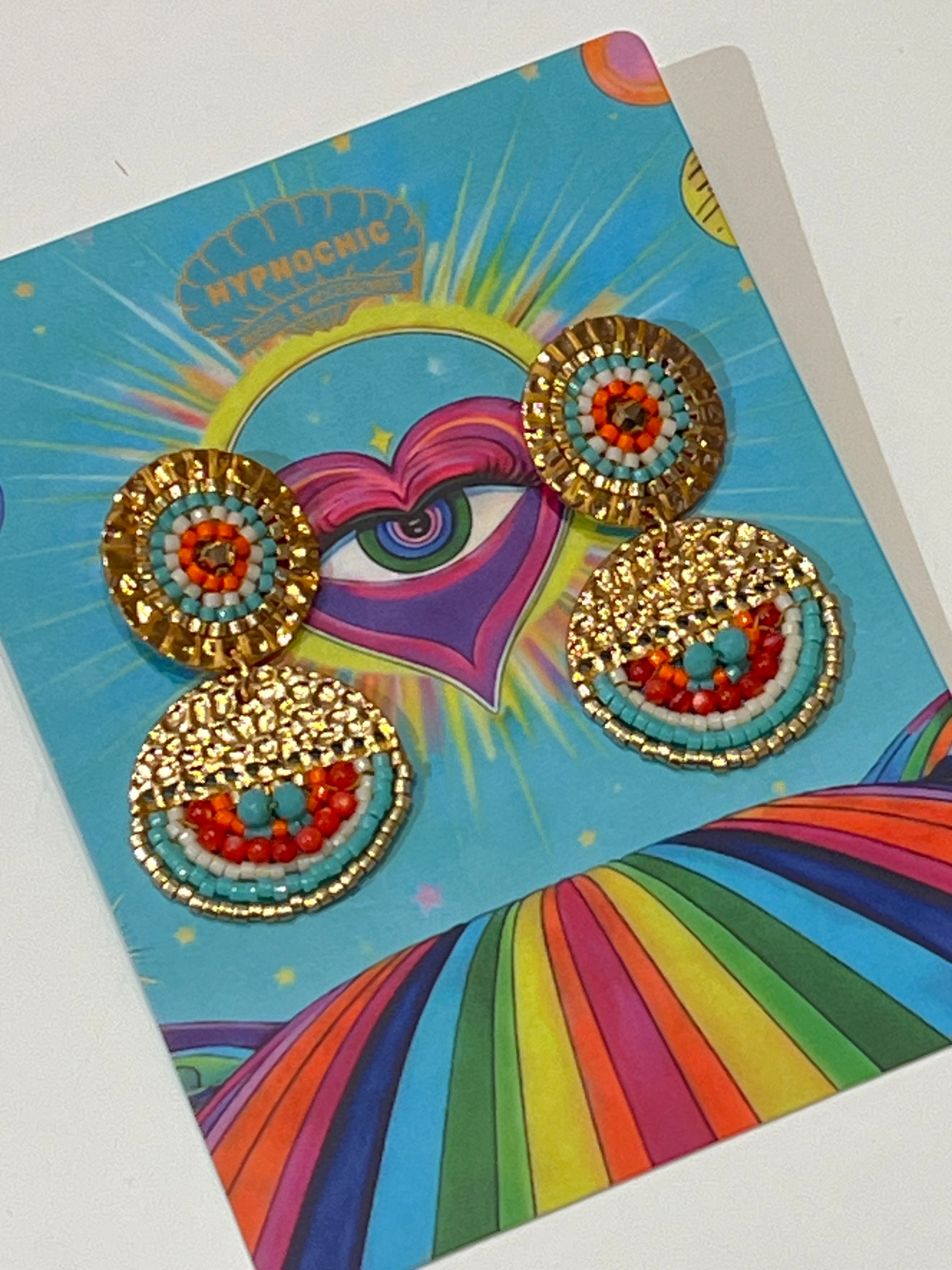 Earrings Solara Gold Turquise - ESGT - MintMouse (Unicorner Concept Store)